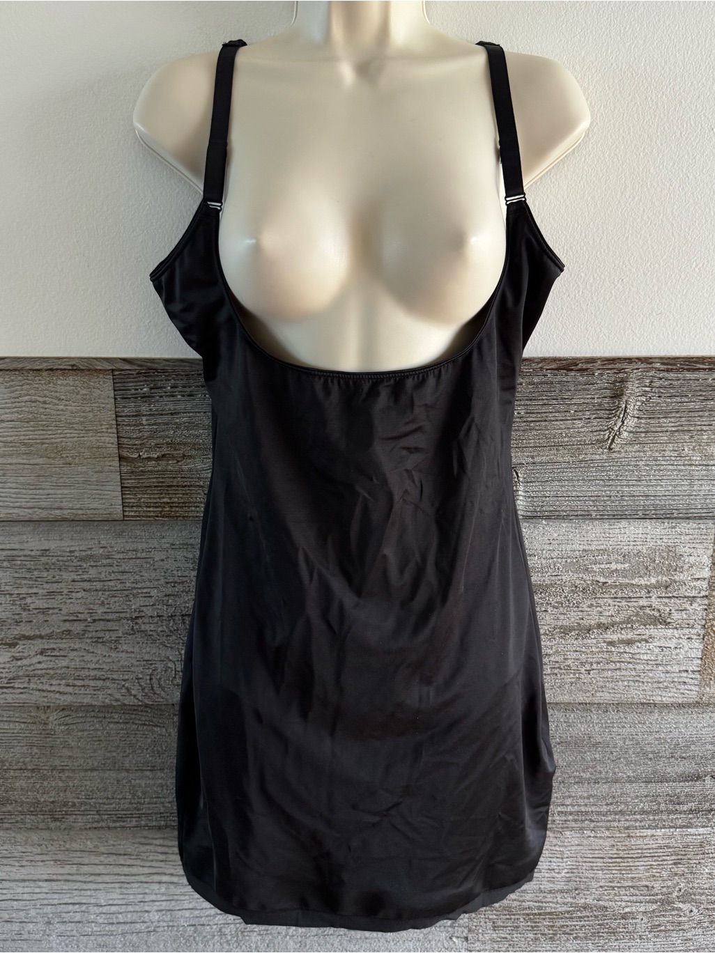 Spanx Black Slip Dress Shapewear Adjustable Strap Women’s Size 1x
